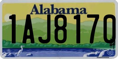 AL license plate 1AJ8170