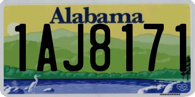 AL license plate 1AJ8171
