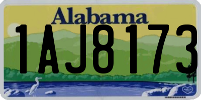 AL license plate 1AJ8173