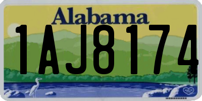 AL license plate 1AJ8174