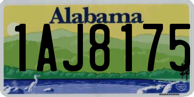 AL license plate 1AJ8175