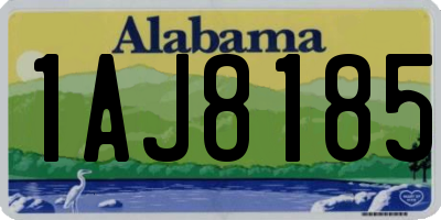 AL license plate 1AJ8185