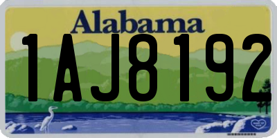 AL license plate 1AJ8192