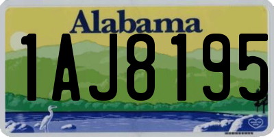 AL license plate 1AJ8195