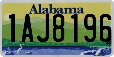 AL license plate 1AJ8196