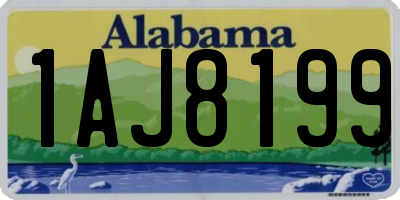 AL license plate 1AJ8199