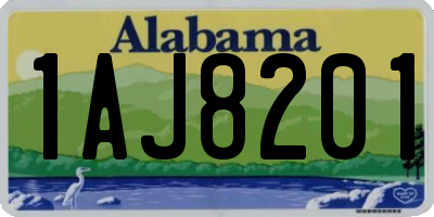 AL license plate 1AJ8201