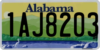 AL license plate 1AJ8203