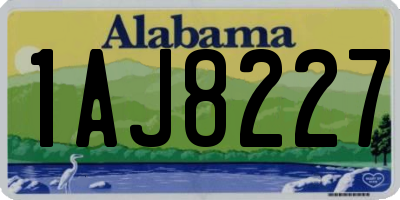 AL license plate 1AJ8227