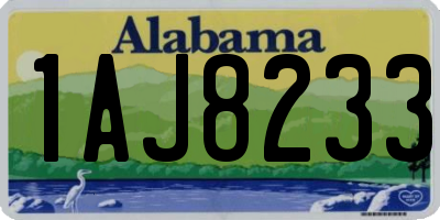 AL license plate 1AJ8233