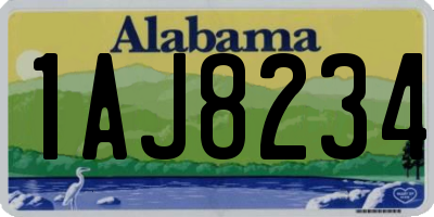 AL license plate 1AJ8234