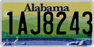 AL license plate 1AJ8243