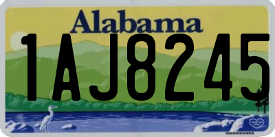AL license plate 1AJ8245
