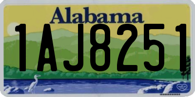 AL license plate 1AJ8251