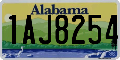 AL license plate 1AJ8254