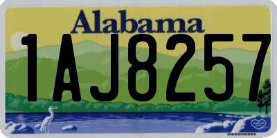 AL license plate 1AJ8257