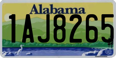 AL license plate 1AJ8265