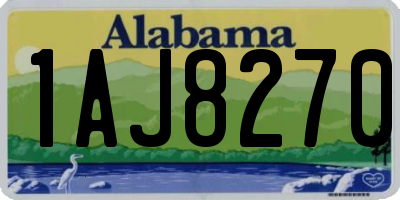 AL license plate 1AJ8270