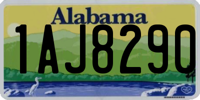 AL license plate 1AJ8290
