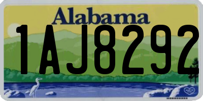 AL license plate 1AJ8292