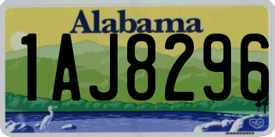 AL license plate 1AJ8296