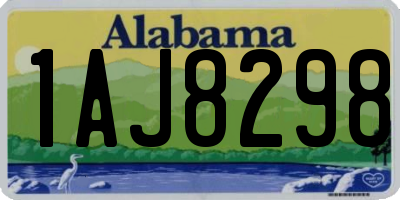 AL license plate 1AJ8298