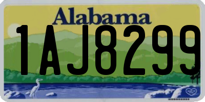 AL license plate 1AJ8299
