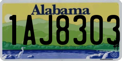 AL license plate 1AJ8303