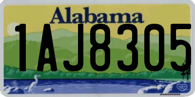 AL license plate 1AJ8305