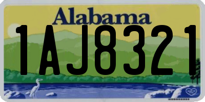 AL license plate 1AJ8321