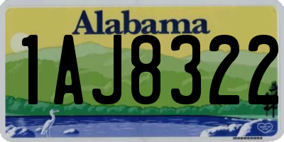 AL license plate 1AJ8322