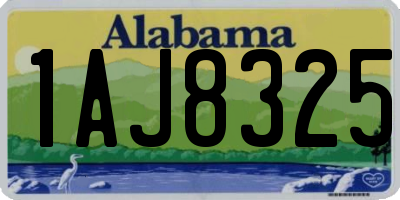 AL license plate 1AJ8325