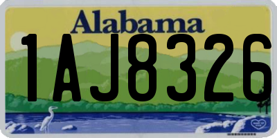 AL license plate 1AJ8326