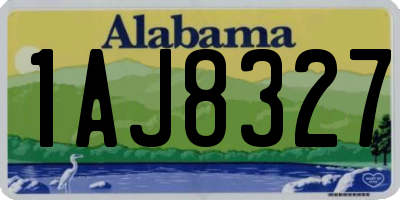 AL license plate 1AJ8327