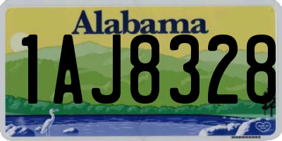AL license plate 1AJ8328