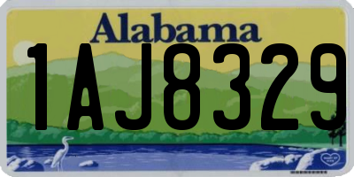 AL license plate 1AJ8329