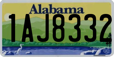 AL license plate 1AJ8332