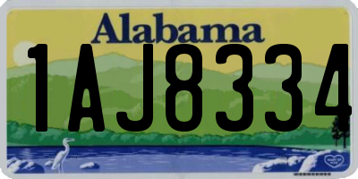 AL license plate 1AJ8334