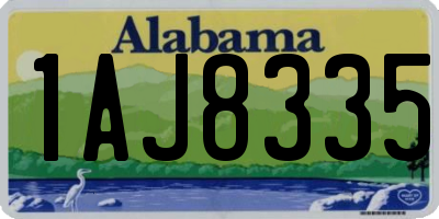 AL license plate 1AJ8335