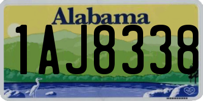 AL license plate 1AJ8338