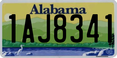 AL license plate 1AJ8341
