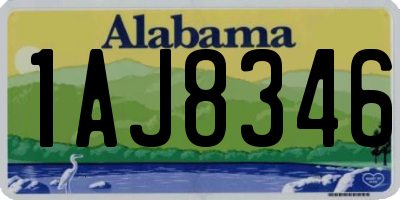 AL license plate 1AJ8346