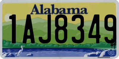 AL license plate 1AJ8349