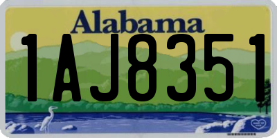 AL license plate 1AJ8351