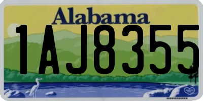 AL license plate 1AJ8355