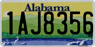 AL license plate 1AJ8356