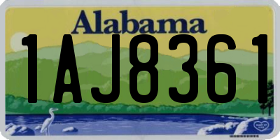 AL license plate 1AJ8361