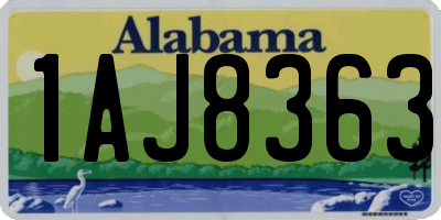 AL license plate 1AJ8363