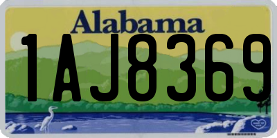 AL license plate 1AJ8369