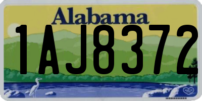 AL license plate 1AJ8372